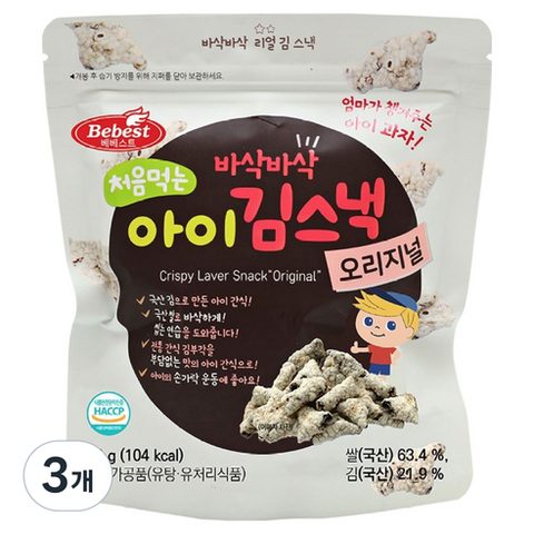처음먹는 아이 김 스낵 - 양파맛